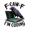 RabenCoder: Code Raven am Laptop