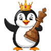 Funny Penguin Chess Player Cartoon Joy