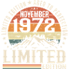 November 1972 Unique Retro Birthday