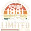November 1981 Unique Retro Birthday