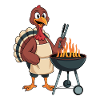 Funny Turkey Grilling Design