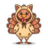 Funny Turkey Cat Thanksgiving