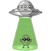 Cactus Alien in UFO Light