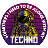 Techno Astronaut Circle Abzeichen