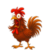 F-Caw-F Funny Screaming Rooster Chicken Meme