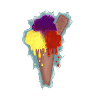 Regenbogen Eis 