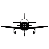 Frontal Airplane Silhouette