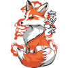 Vibrant Fox Ukiyo Style