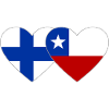 Finnland Chile Flagge Herz