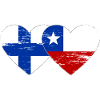 Finland Chile Flag Heart