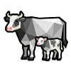 Kuh und Kalb – Geometrisches Minimaldesign