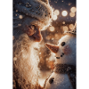 Snowbound Santa and Snowman