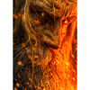 Fiery Ember Warrior Portrait