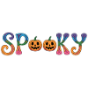 Lettrage d’Halloween effrayant avec citrouille