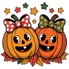 Citrouilles d’Halloween avec arcs