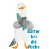 "Butter to the fish" – Funny seagull with fish