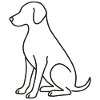 Sitting Dog Sketch – Animal Motif