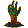 Regenbogenhand Halloween