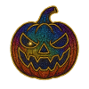Glittering Rainbow Pumpkin for Halloween