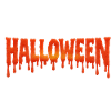 Dripping Halloween Font in Blood Orange