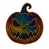 Glittering Rainbow Pumpkin for Halloween