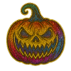 Bunter Glitzer Pumpkin Gruselgesicht
