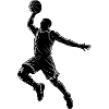 Basketball Dunk - Cool Silhouette Logo