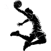 Basketball Dunk - Cool Silhouette Logo