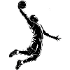 Basketball Dunk - Cool Silhouette Logo