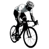 Radfahrer - Cooles Silhouetten-Logo