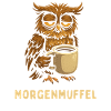 Morgenmuffel-Eule mit Kaffee