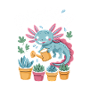 Plantolotl Axolotl Watering Succulents