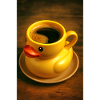 Bath duck as a coffee cup