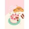 Gâteau anniversaire chien mignon