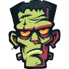 Halloween Zombie Head Drawing