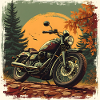 Moto en texture patrimoniale