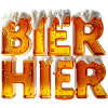 Bier? Hier! – 3D Bierglas-Buchstaben mit Schaum