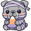 Hundemumie Candy Corn