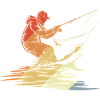 Fishing Graphic Retro Style