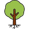Tree Silhouette Green Cartoon
