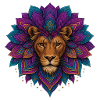 Löwen-Mandala-Blume