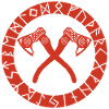 Nordic Cross Axes (Red)