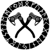 Nordic Cross Axes (Black)