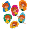 Pumuckl Showing Different Emotions