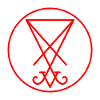 Geometric Red Circular Sigil