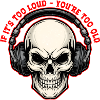 Skull with Headphones Bold Graphic Design 