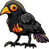 Raven Crow Halloween Comic Funny