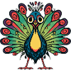 Peacock Bird Halloween Comic Funny