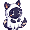 Skunk Halloween Ghost