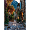 Autumn Lane in Stone Village